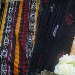 Black Cotton Saree